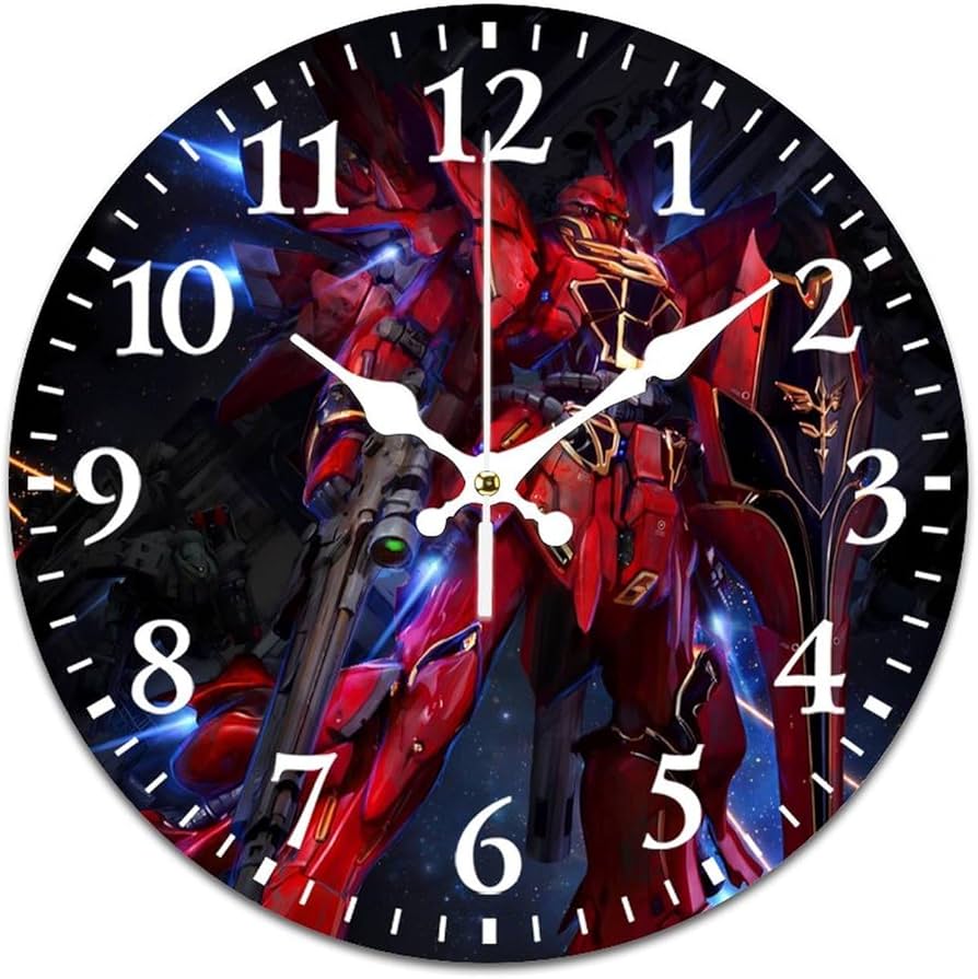 機動戦士ガンダム 3Dクロック 壁掛け時計 時計 黒メタリック